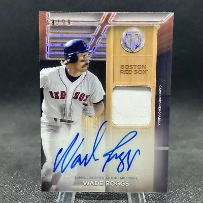 Wade Boggs 2024 Topps Tribute To Threads Patch Auto /99 Boston Red Sox #TTTA-WB • $120