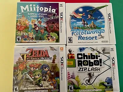 LOT Of 4 Nintendo 3DS Games (TESTED WORKING) Miitopia Pilotwings Zelda (CIB) • $70