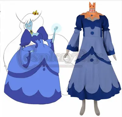 $52 • Buy Adventure Time Ice Queen Dress Cosplay Costume Anime Princess Queen Halloween