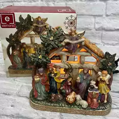 Vintage Elements Nativity Nightlight Ceramic Light Tabletop 7.5  Tall • £26.01