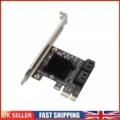 PCIe SATA Adapter 4 Port SATA III To PCI Express 3.0 X1 Internal Expansion Card • £17.79