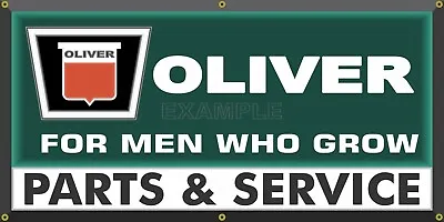 Oliver Tractors Dealer Keystone Logo Farm Vintage Old School Sign Remake Banner • $52.75