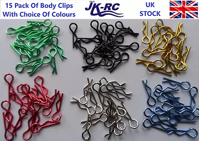 15x Tamiya Small Size Body Clips/Snap Pins For Most Tamiya Cars Inc TT01  & TT02 • £2.99