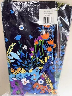 VERA BRADLEY Market Tote REUSABLE SHOPPING BAG Eco 12698-136 MIDNIGHT BLUES  NWT • $29.95