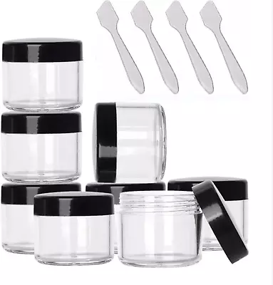 20pcs 20ml Empty Sample Pots Makeup Pots With Lids Travel Cosmetic Jar Plastic • £10.85