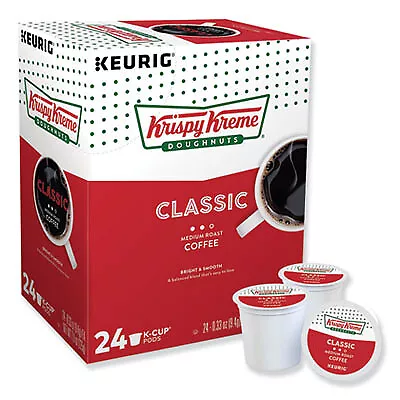 Krispy Kreme Doughnuts Classic Coffee K-Cups Medium Roast 24/box 6110 KEURIG • $30.21