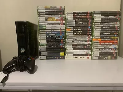 Xbox 360 Console Slim With 69 Games Bundle • $450