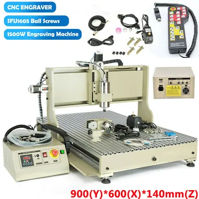 USB 4 Axis 6090 CNC Router Industrial Engraving Machine 1500W VFD 3D+Controller • $1850.70