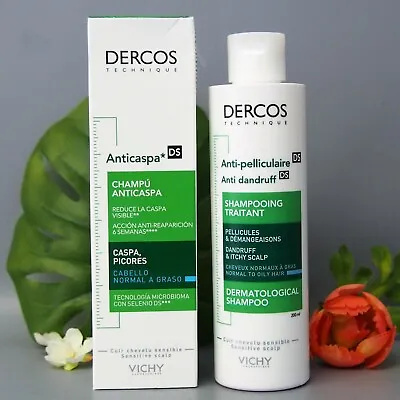 *GREEN OILY* Vichy DERCOS Anti Dandruff SHAMPOO  -normal To Oily Hair-  200ml • $22.50