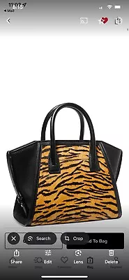 Michael Kors Ladies Tiger Print Calf Hair/leather Handbag.  New Without Tags.   • $120