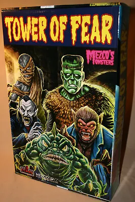 Tower Of Fear Mezco's Monsters Diorama 2023 Frankenstein Dracula Mummy Werewolf • $95