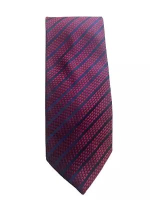 Brioni Black And Red Geometric Pattern 100% Silk 3.75  Tie Made In Italy • $30