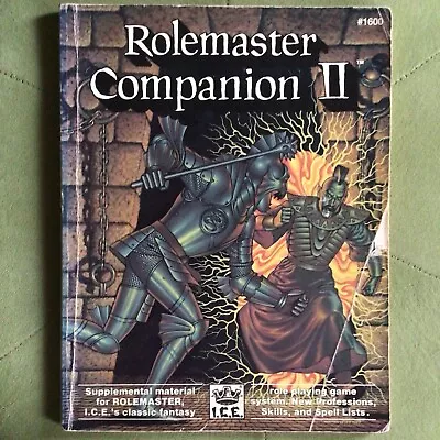 Rolemaster Companion II ICE Fantasy RPG #1600 MERP Shadow World 1987 OOP • £12