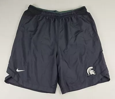 Nike Michigan State Spartans Basketball Shorts Dri-Fit Mens XL Black Drawstring • $19.99