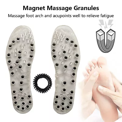 Magnetic Massage Shoe Insoles Acupressure Foot Therapy Reflexology Pain Relief • £8.78
