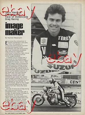 1981 Suzuki Motorcycle Vintage Magazine Article Ad Terry Vance Byron Hines 81 • $2.40