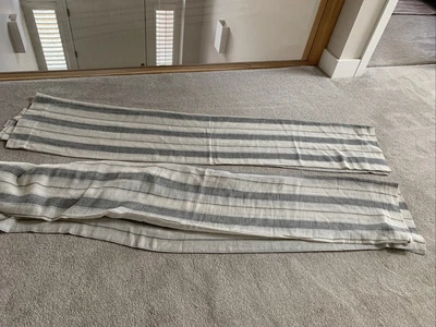£17 • Buy Pair (2 Panels) Voile Sheer Linen Curtains Tab Top, House Of Fraser New