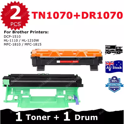 Comb Compatible 1X Toner TN-1070 + 1X Drum DR-1070 For Brother HL1110 MFC1810 • $29