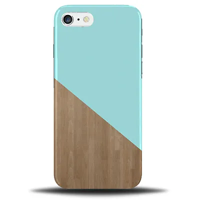 £11.99 • Buy Turquoise Green With Wood Phone Case Cover | Wooden Effect On Plastic B257