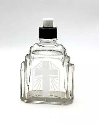 Vintage Art Deco Holy Water Bottle Cross Sprinkle Bakelite Cap Catholic Church • $23.95