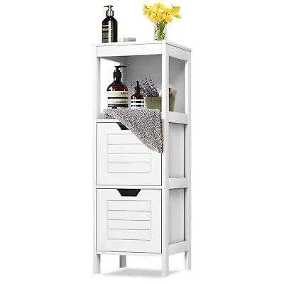 Giantex Bathroom Storage Cabinet Slim Toilet Laundry Cupboard Organizer Drawers • $69.95