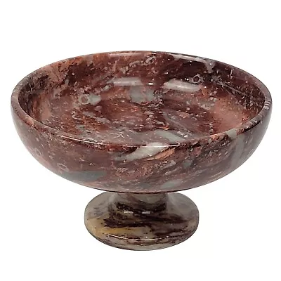 Marmi Line Gifts Italy Marble Pedestal Bowl~Earthtones 3  × 5 ~Trinket Dish • $34.99