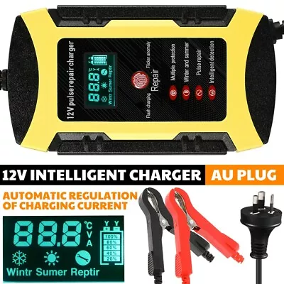 12V 6A Auto Car Battery Charger Smart Repair Motorcycle Caravan Boat Van • $22.99