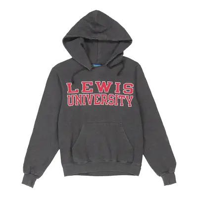 Vintage Lewis University Champion Hoodie - XS Grey Cotton • £11.69