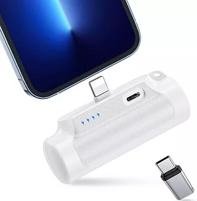 8000mAh Mini Portable Phone Charger Battery Pack For IPhone With Type-C (White) • $16.55