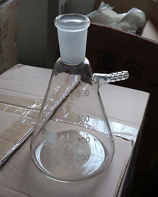 500ml24/40Glass Filtering FlaskLab Filtration BottleNew Chemistry Glassware • $24.99