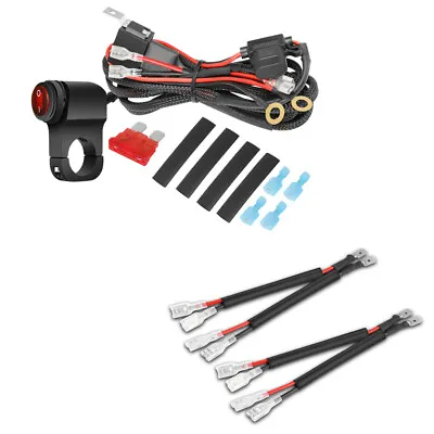 For Motorcycle / ATV Driving Light 4 Way Wiring Harness ON/OFF Handlebar Switch • $24.98