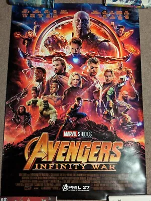 AVENGERS INFINITY WAR MOVIE POSTER 2 Sided ORIGINAL INTL FINAL 27x40 MARVEL • $99.95