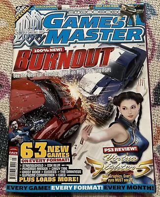 Issue 183 Games Master Magazine With Poster. March 2007 100% New Burnout • £8.50