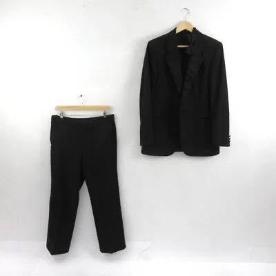 Vintage St Michael Tuxedo Suit UK 40 M&S Men's Black Wool Blend Dinner Bow Tie  • $66.59