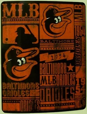 Blanket Fleece Throw MLB Baltimore Orioles NEW 50”x60” With Protective Sleeve • $27.50