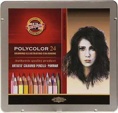 KOH-I-NOOR Polycolor Portrait Artist's Coloured Pencils Set Of 24 • £29.06