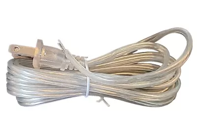 Commercial Electric Lamp Cord & Molded Plug Set 2-Prong Brass Silver 8' 358 311 • $7