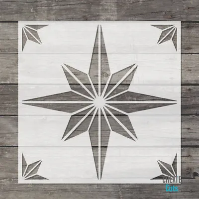 Star Tile STENCIL / Kitchen Bathroom Wall Floor Stencil / Interior Decor • £5.69