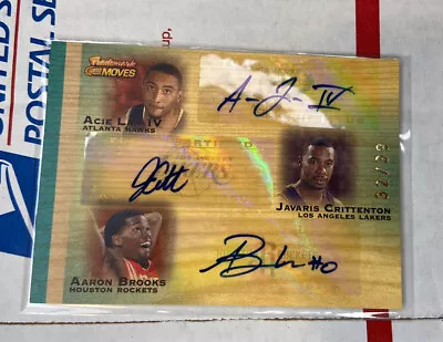 2007-08 Topps Trademark Moves Aaron Brooks Javaris Crittendon Triple Auto /39 • $19.99