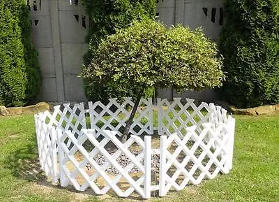Garden Plastic Fence Lawn Palisade Boarder Patio Fence Edge Fencing BJPO White • £29.99