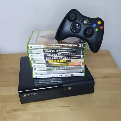 Xbox 360 E Console With Call Of Duty Assassin's Creed & Borderlands Games • $180