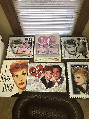 Lucille Ball. I Love Lucy. Metal Signs. Lot Of 6 • $30