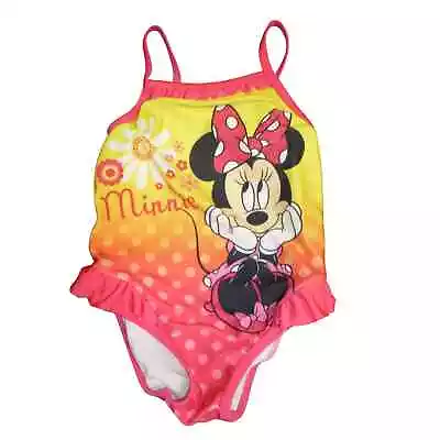 Disney Minnie Mouse Girls Toddler One Piece Swimsuit Bathing Suit Sz 3T • $7