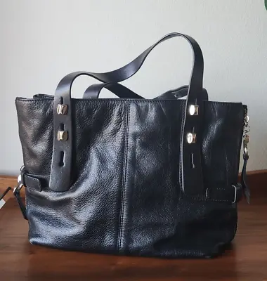 Black Leather  Francesco Biasia Hand Bag • $55