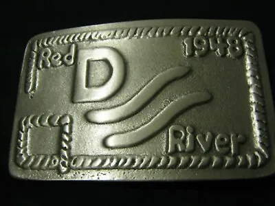 John Wayne Pewter Gray Red River D Belt Buckle 1948 Movie Western Recent Version • $60