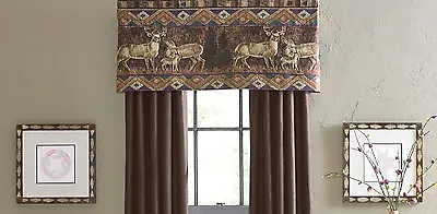 Croscill Deer Lodge Cabin Window Valance 54  X 22  Chippewa 1st. Quality NIP • $14.95