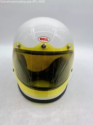 Vintage 70's Bell STAR 120 Helmet W/ Yellow Face Shield- 7 1/2 • $29.99