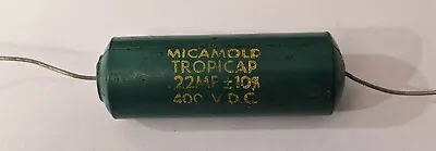 Micamold Tropicap Axial Capacitor .22uF 400VDC (NOS) • $6