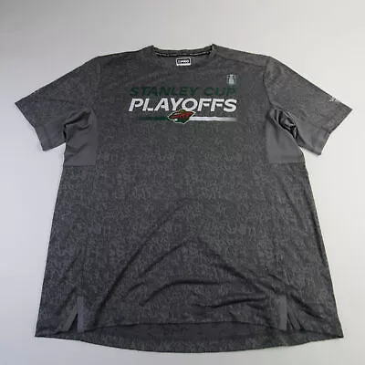 Minnesota Wild Fanatics NHL Pro Authentics Short Sleeve Shirt Men's Gray New • $23.37