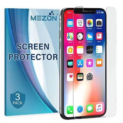 [3 Pack] Apple IPhone X (5.8 ) Ultra Clear Protector Film By MEZON • $10.99